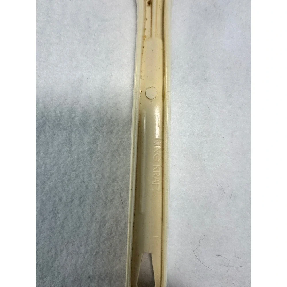 Vintage King Kraft Cream Melamine‎ Slotted Mixing Spoon Retro Kitchen Utensil